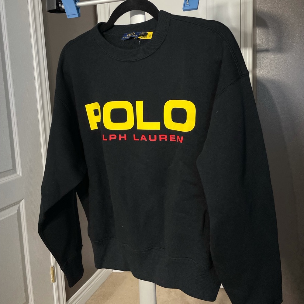 WOMEN’S Polo Black Fleece Crewneck
